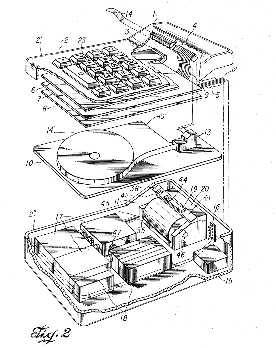 Miniature Printing Electronic Calculator: Kilby, Merryman & Van Tassel, 1974