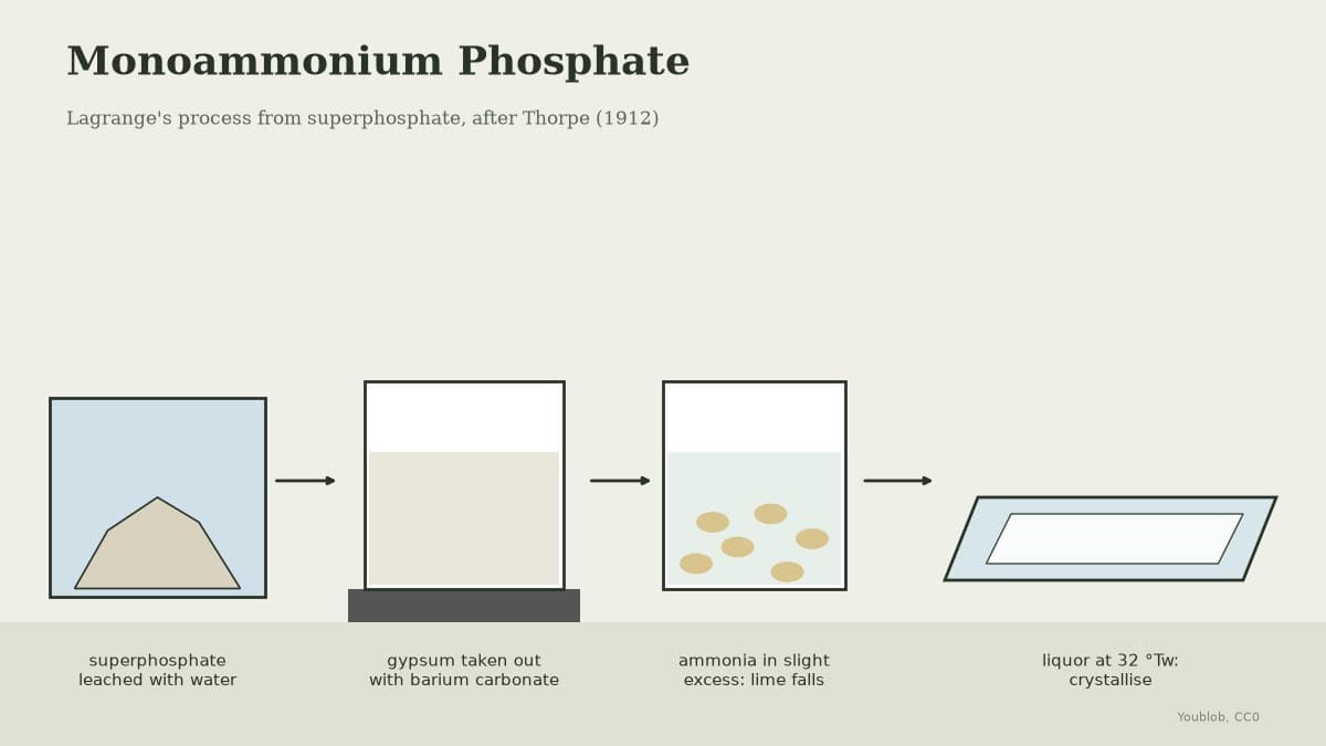Ammonium Dihydrogen Phosphate from Superphosphate: Lagrange's Process