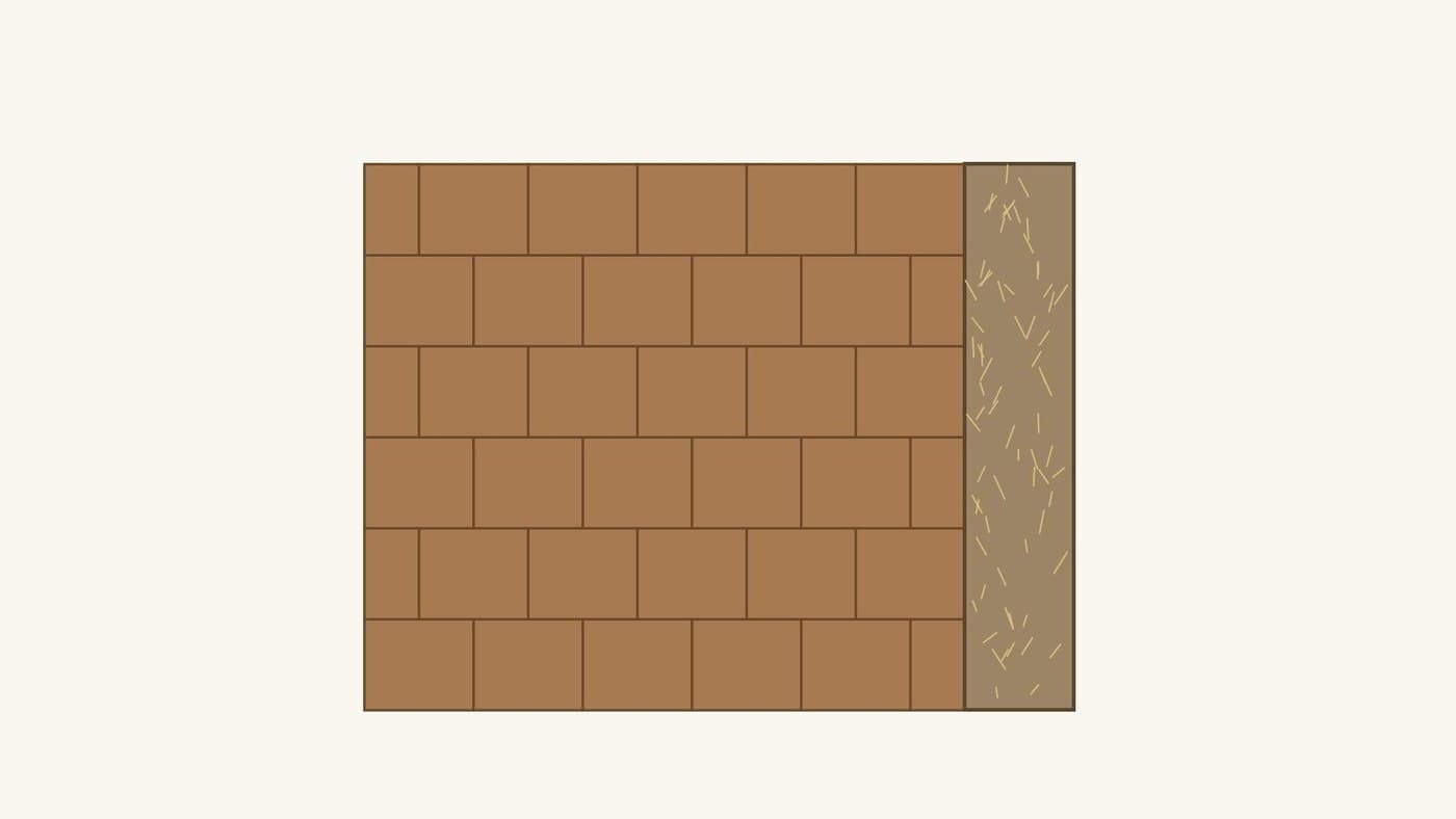 Mud Plaster: Clay, Sand and Straw Trodden Together and Laid On