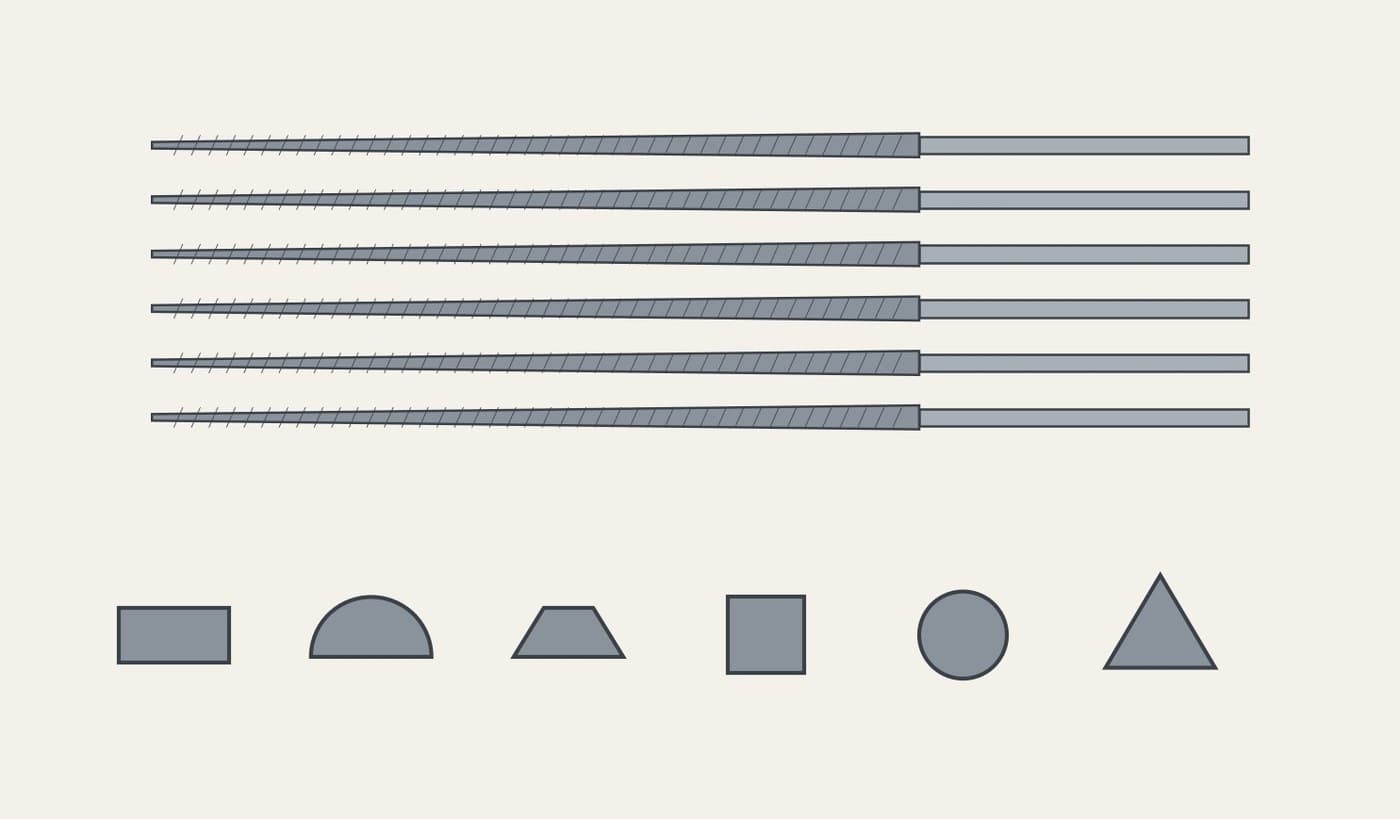 Needle File Set: Six Small Files Cut by Hand