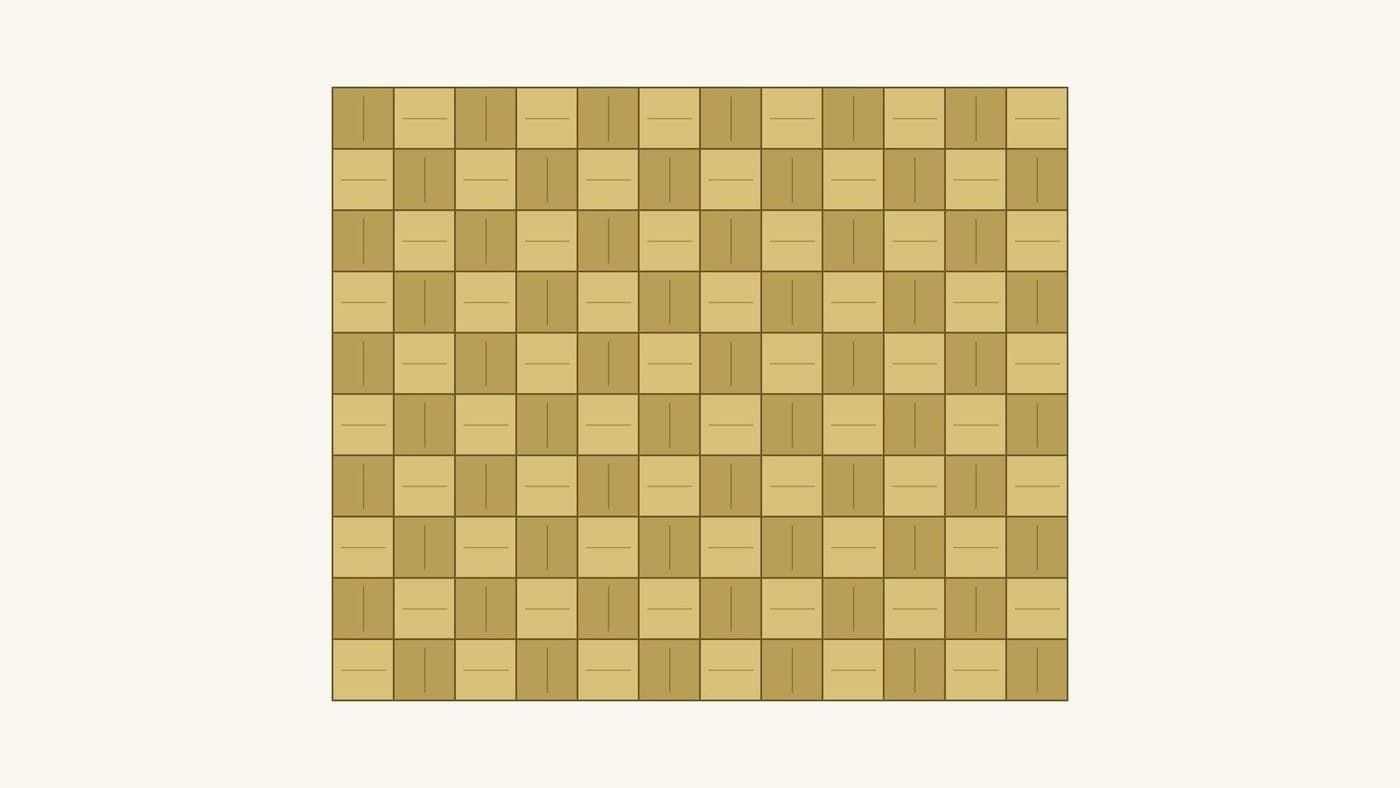 Palm-Leaf Drying Mat, Plaited Over-One Under-One