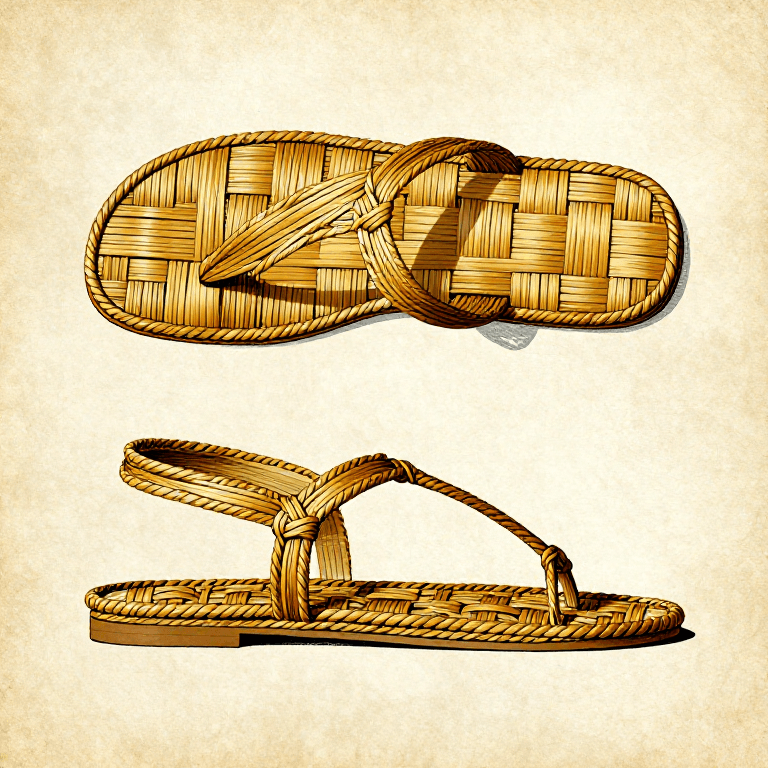 Weaving Reed Sandals — Prehistoric Woven Fibre Footwear