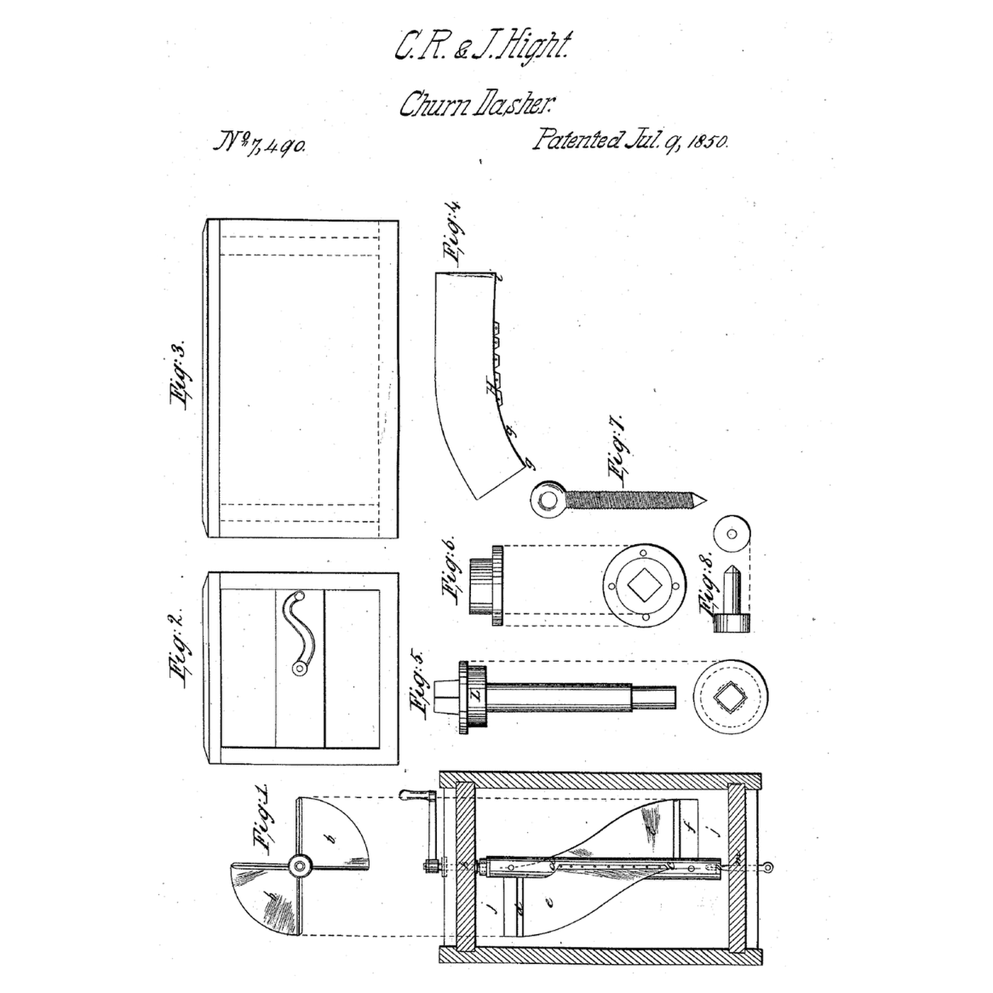 Quarter-Twist Spiral Dash Churn: Wings Twisted Between Arms Set at Right Angles