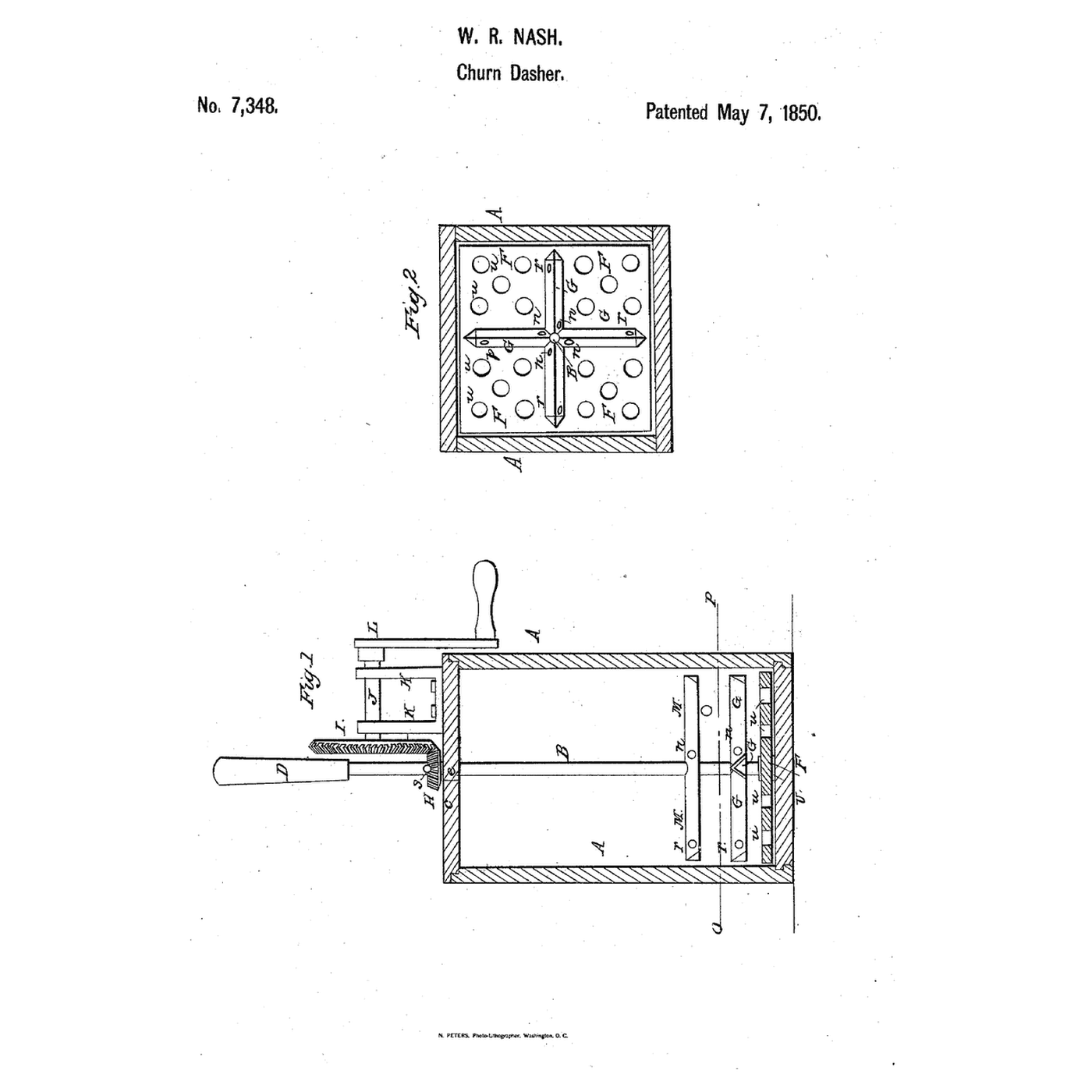 Rotary-and-Vibrating Dasher Churn: Turn to Churn, Lift and Plunge to Gather