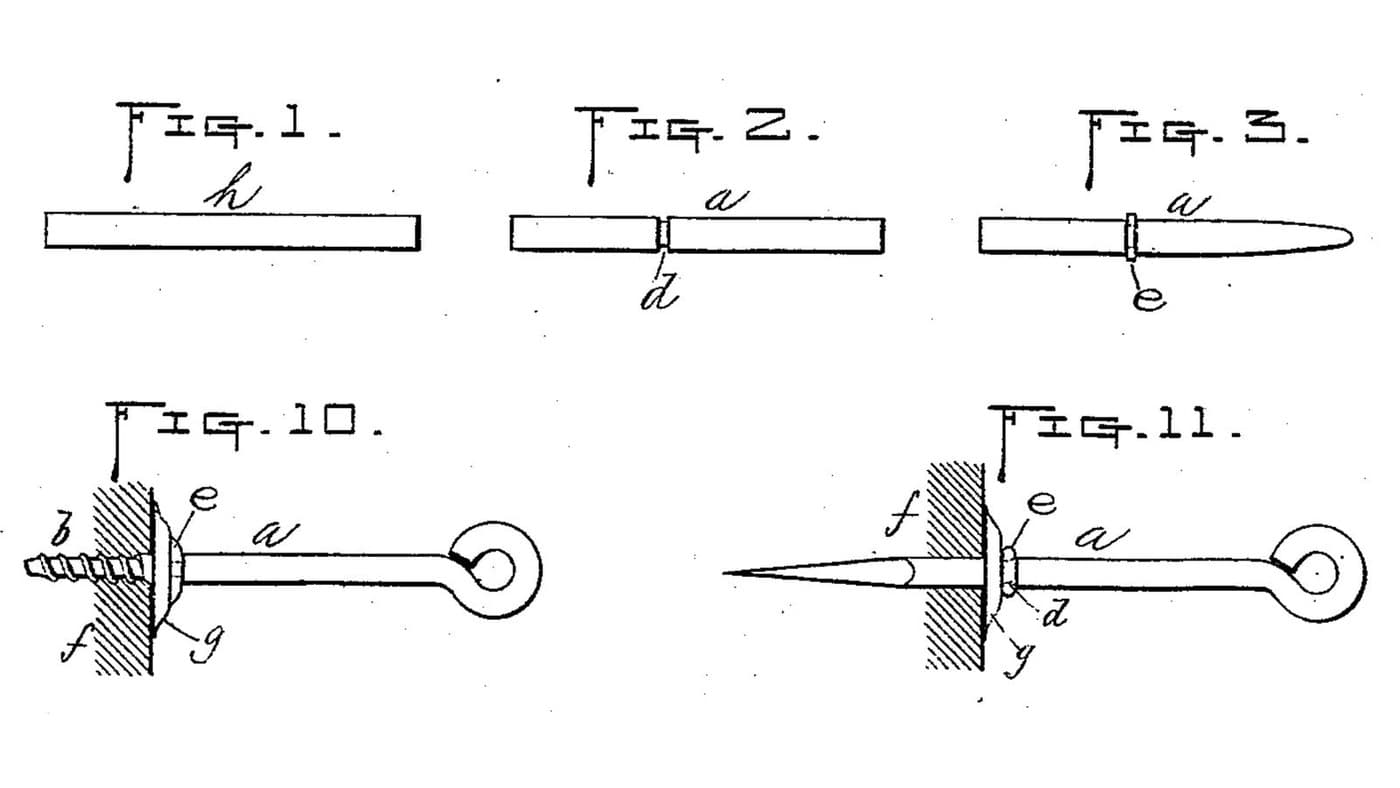 Screw Eye: Parmelee's One-Piece Wire Eye with a Stop-Ring