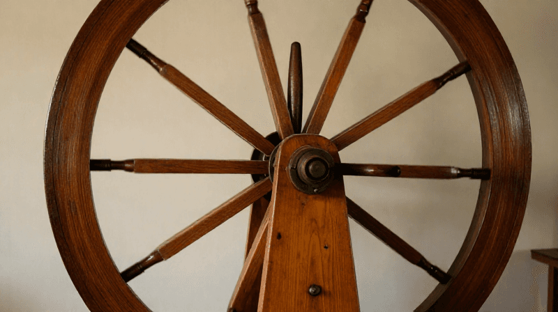 Spinning Yarn on a Great Wheel — The Walking Wheel