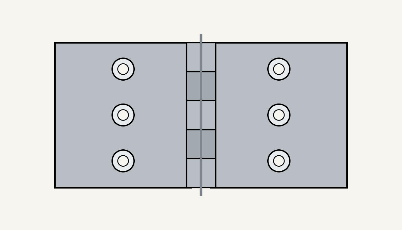 Steel Butt Hinges from Sheet and Rod