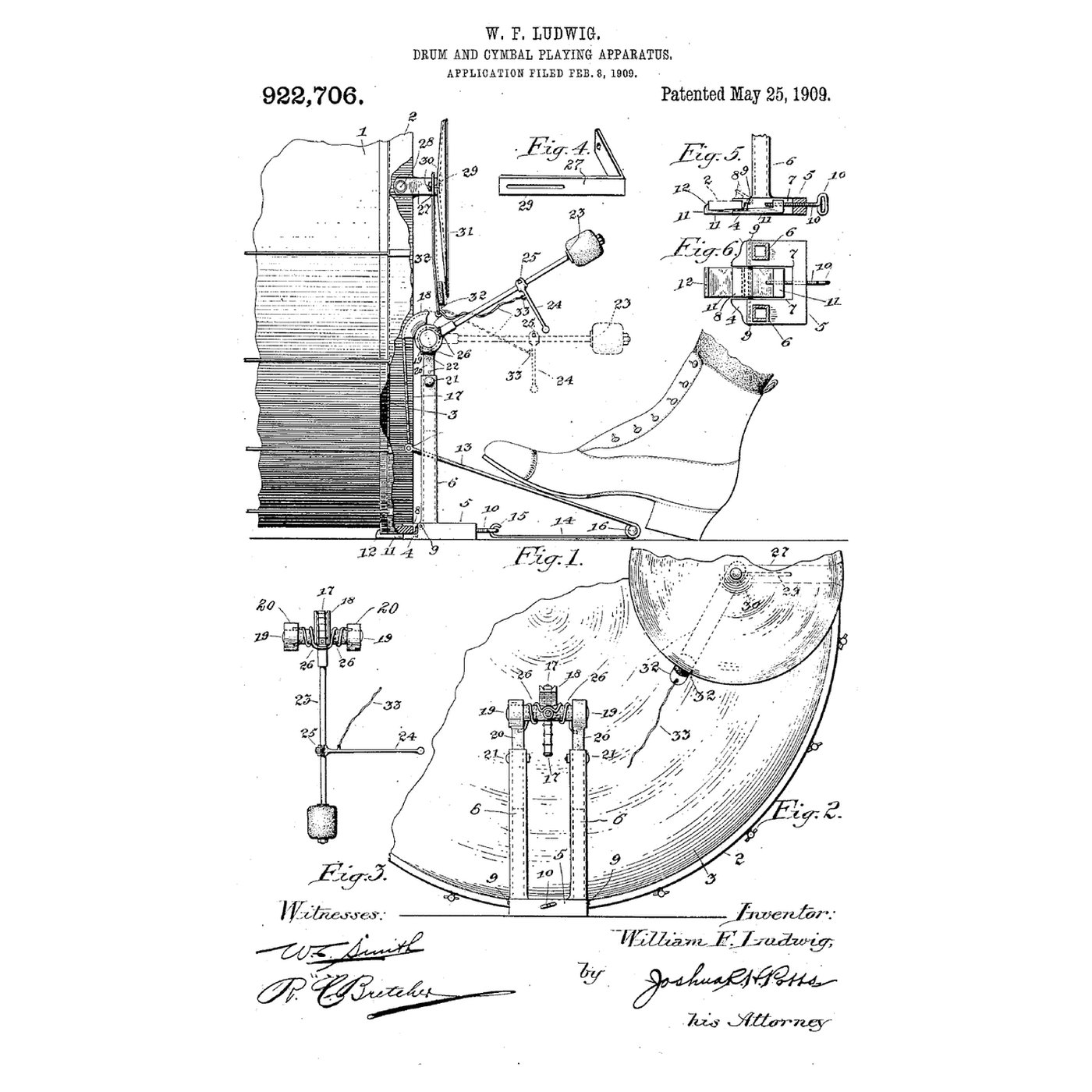 The Bass Drum Pedal: A Chain, a Segment and a Beater