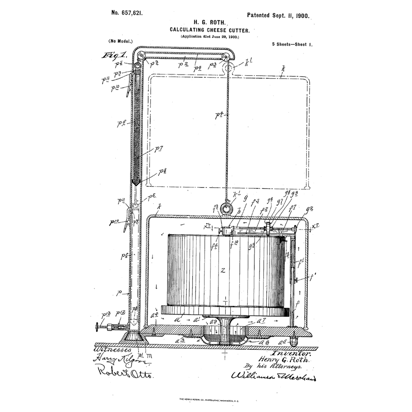 The Calculating Cheese-Cutter: A Wheel Set by the Cheese's Weight