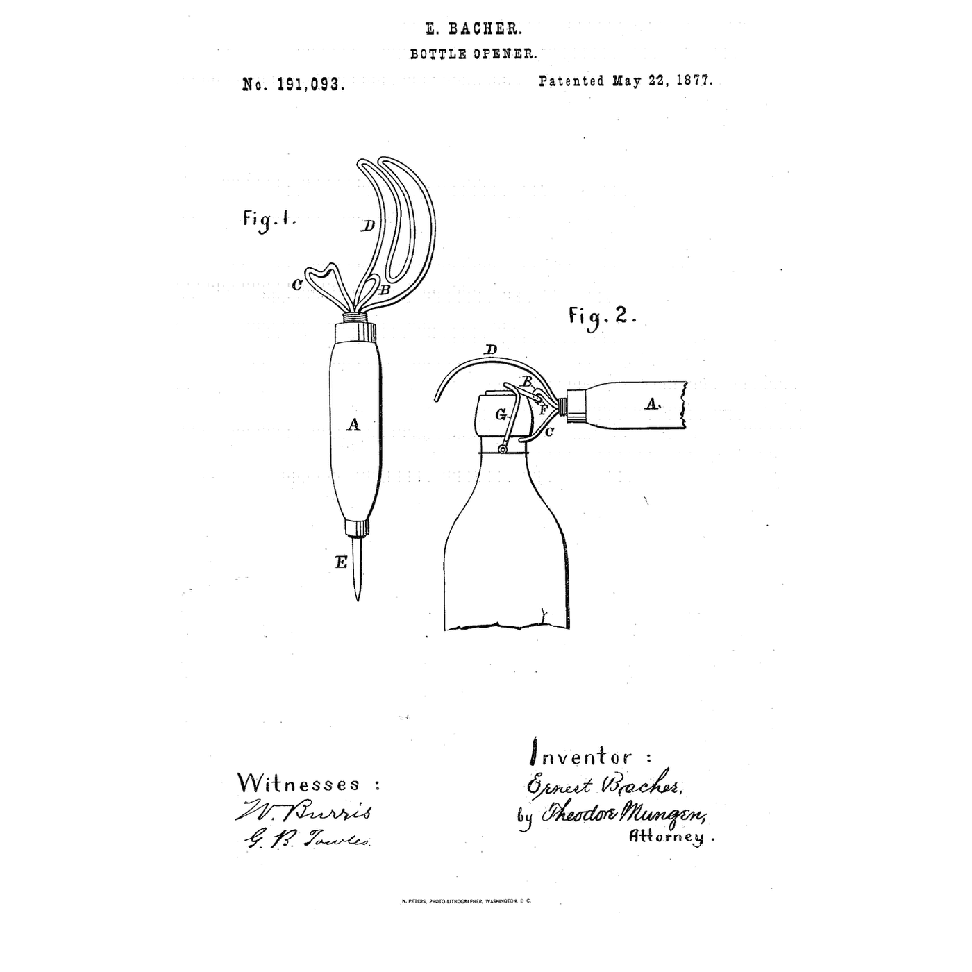 The Hook-and-Guard Bottle Opener: Draw the Wire, Catch the Cork