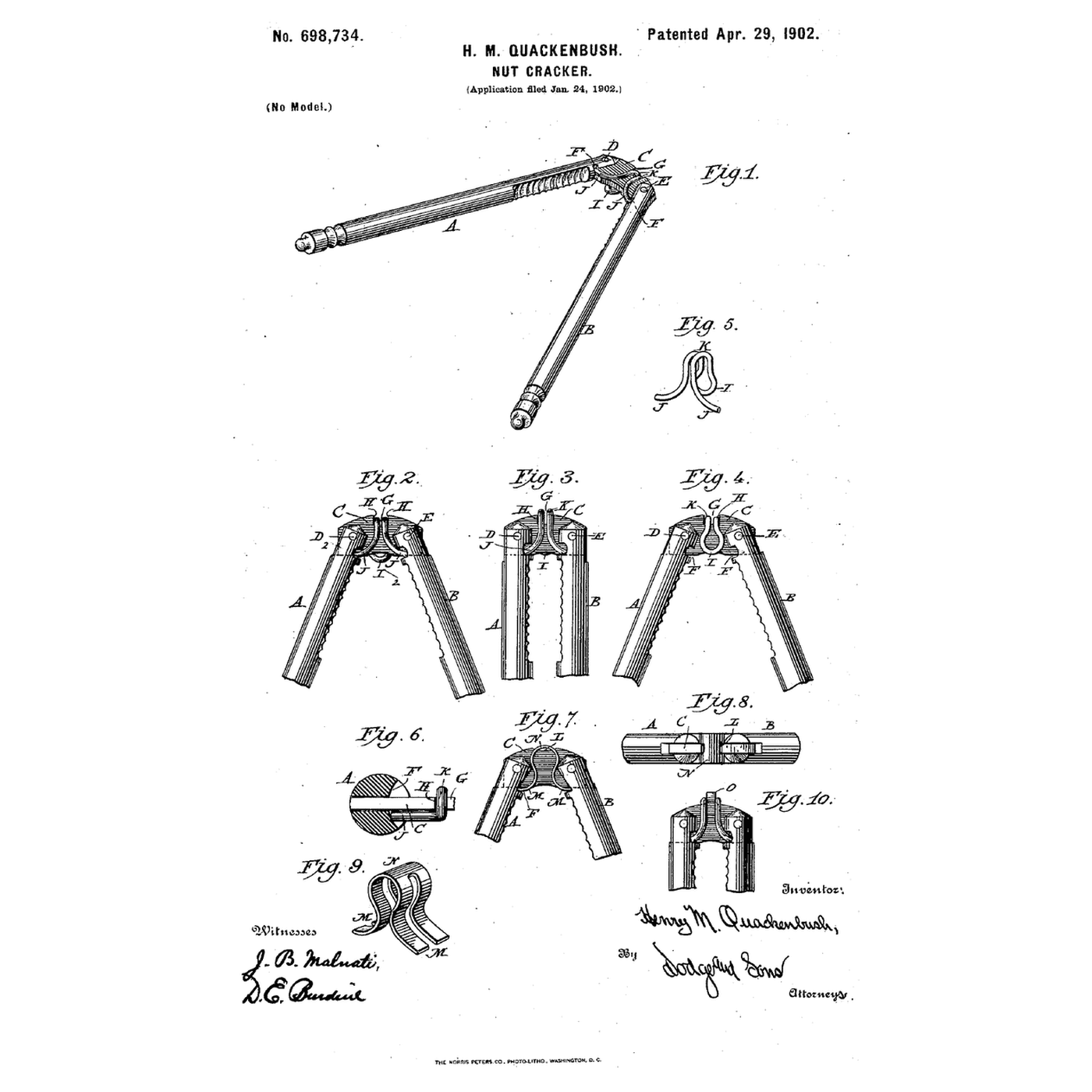 The Nutcracker: Two Levers, a Link and an Even Spring