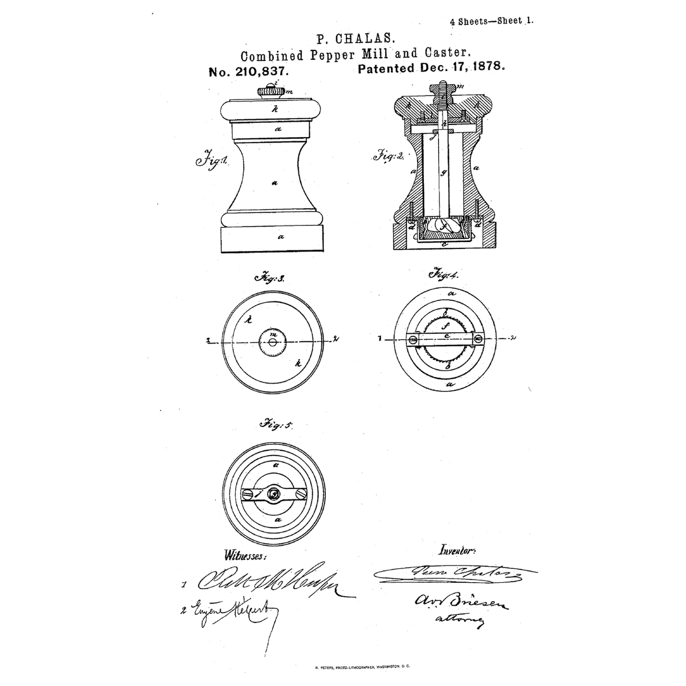 The Pepper Mill: A Toothed Cone Turned by the Lid