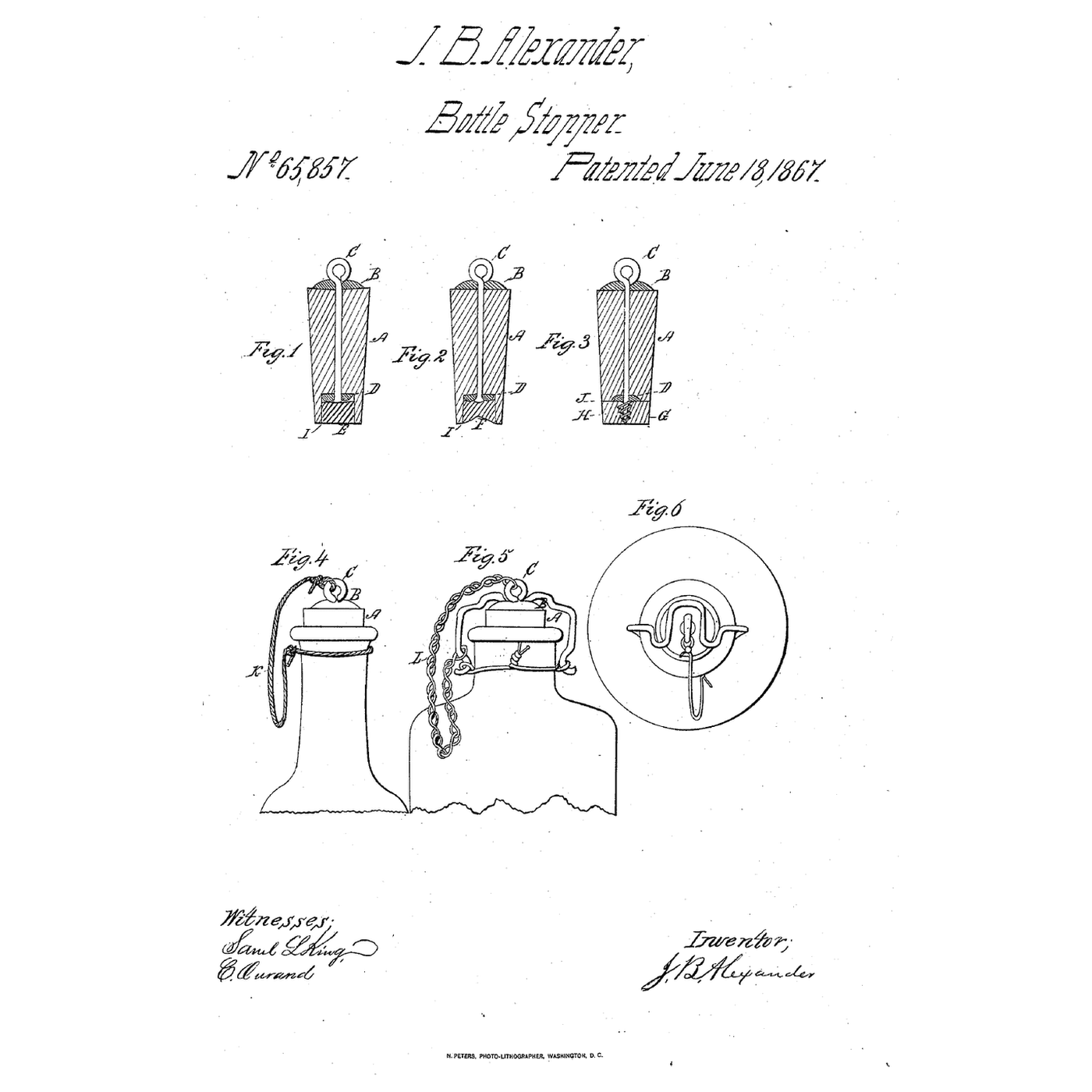 The Rod-and-Eye Stopper: Pull the Eye and the Plate Beneath Pushes the Cork Out Whole