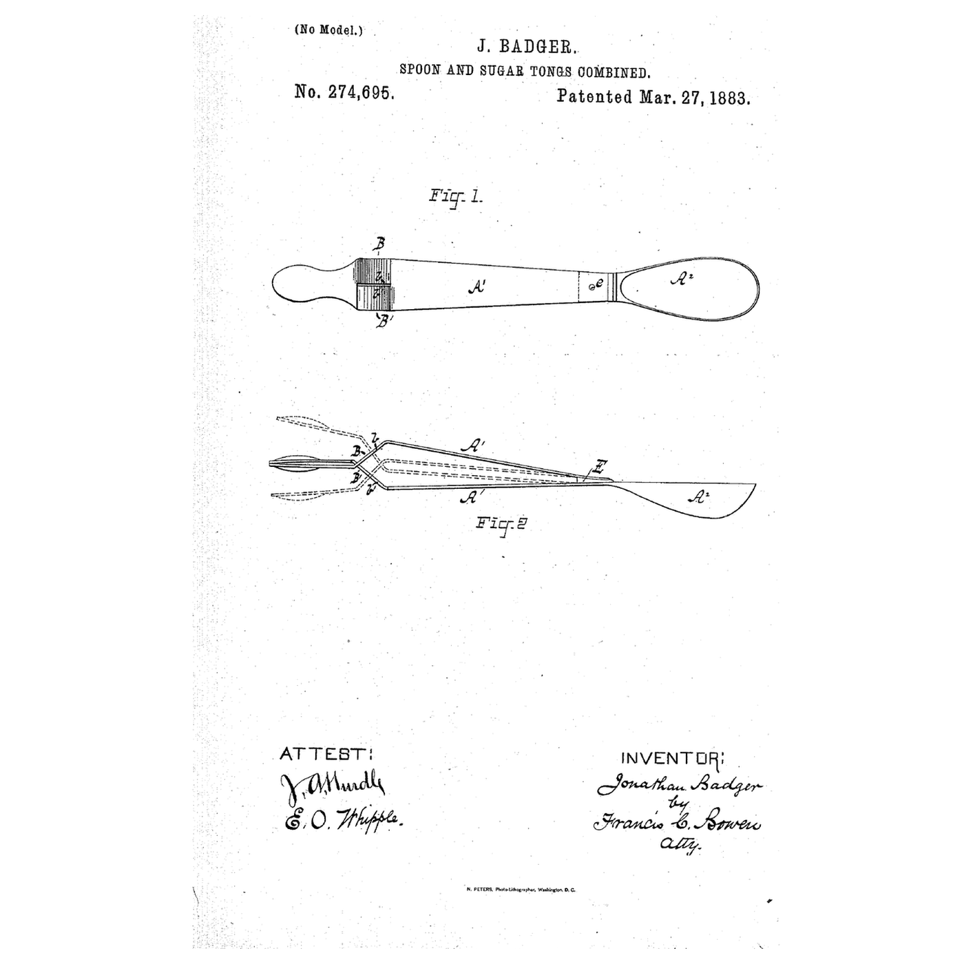 The Spoon and Sugar-Tongs: Crossed Jaws That Spring Shut
