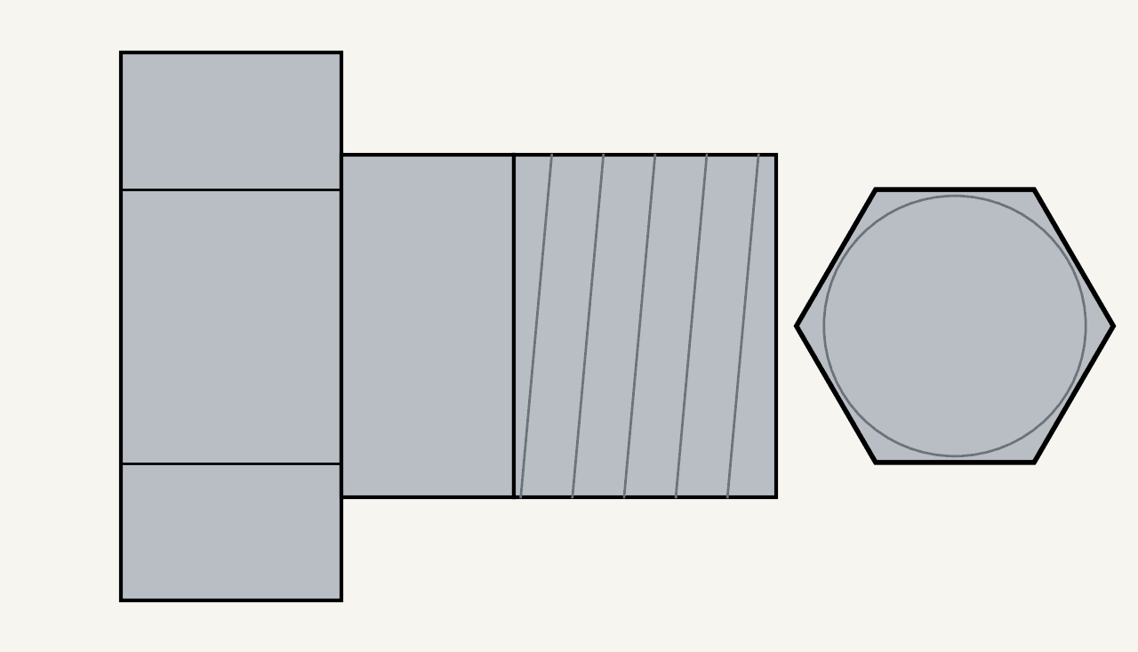 Hex Bolts Turned from Hex Bar