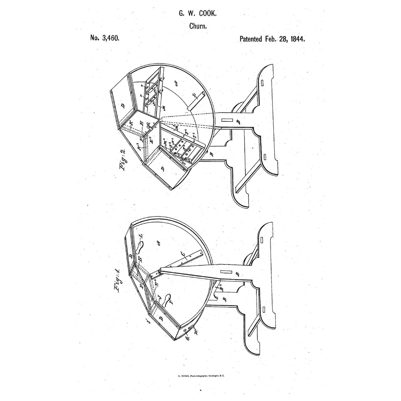 Ventilating Paddle Rocking Churn: Hinged Paddles That Strike One Way and Slip the Other