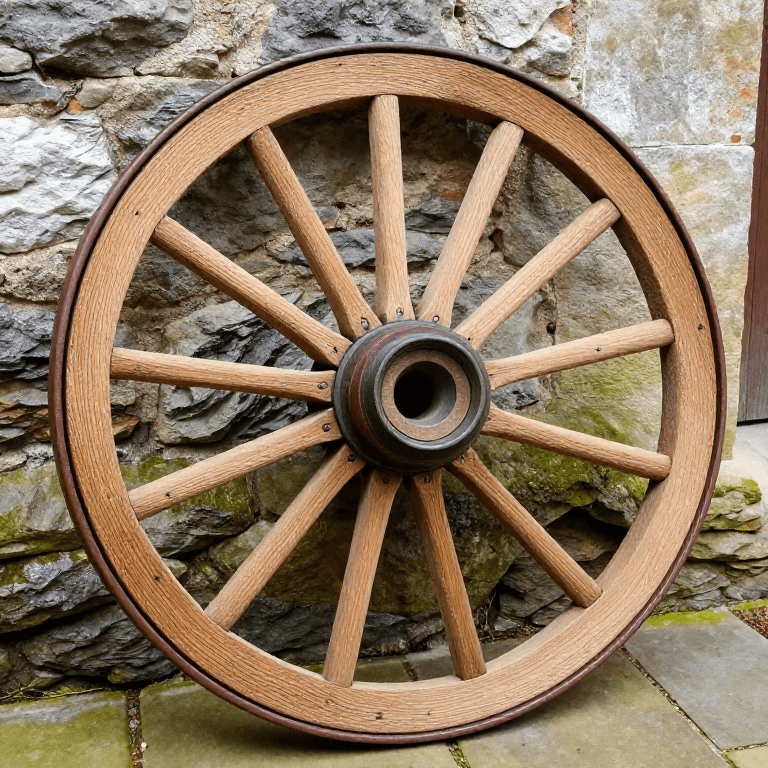 Building a Wooden Cart Wheel — Hub, Spokes, and Felloes