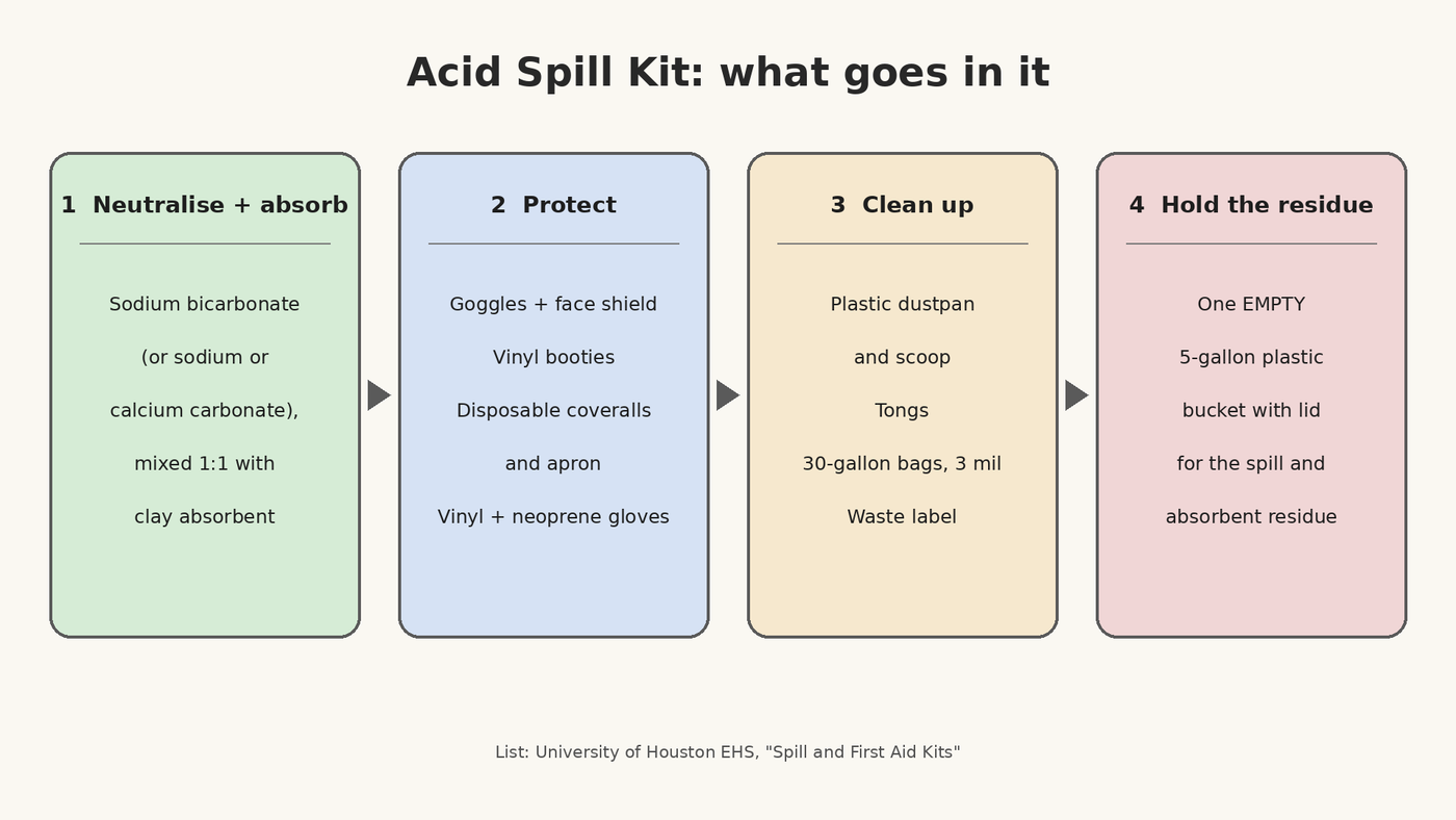 Acid Spill Kit: Assembled for the Lab