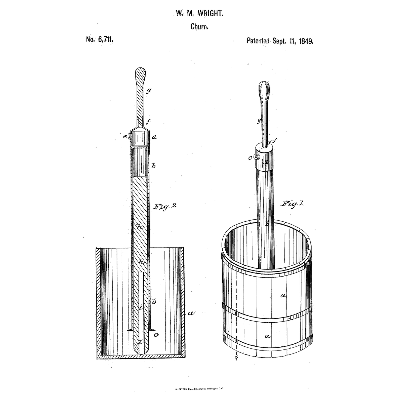 Air-Pump Tube Dasher: A Tube Over a Loose Plunger Pumps Air at Every Stroke