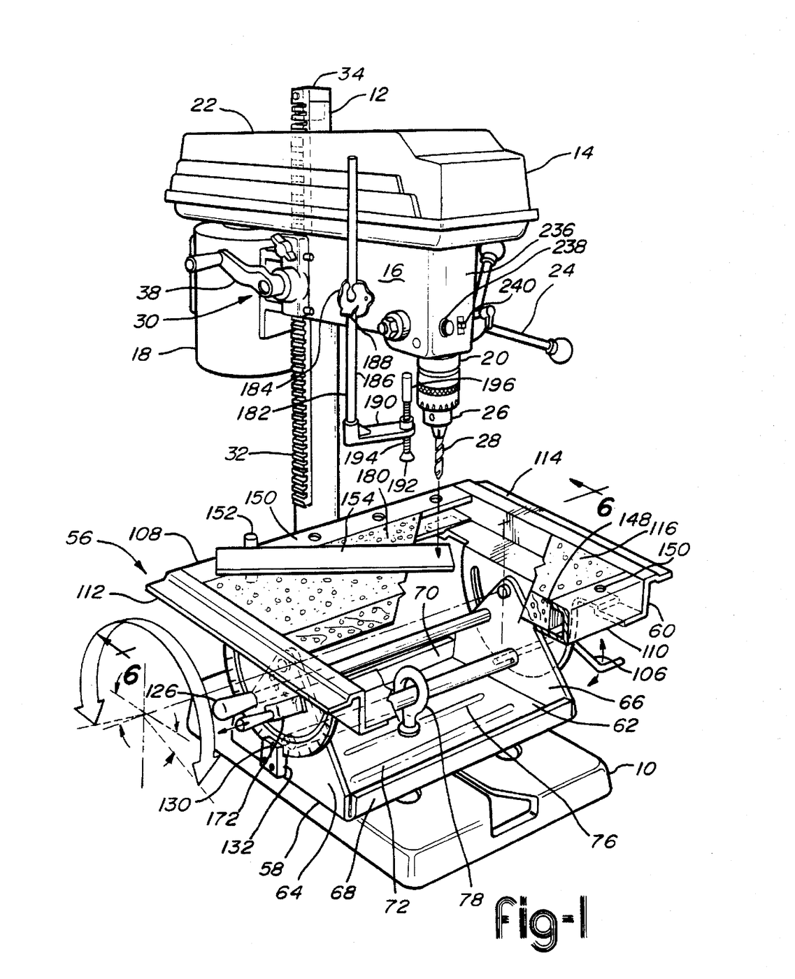 Bench Drill Press with Raising Head and Tilt Table: Brazell, 1997
