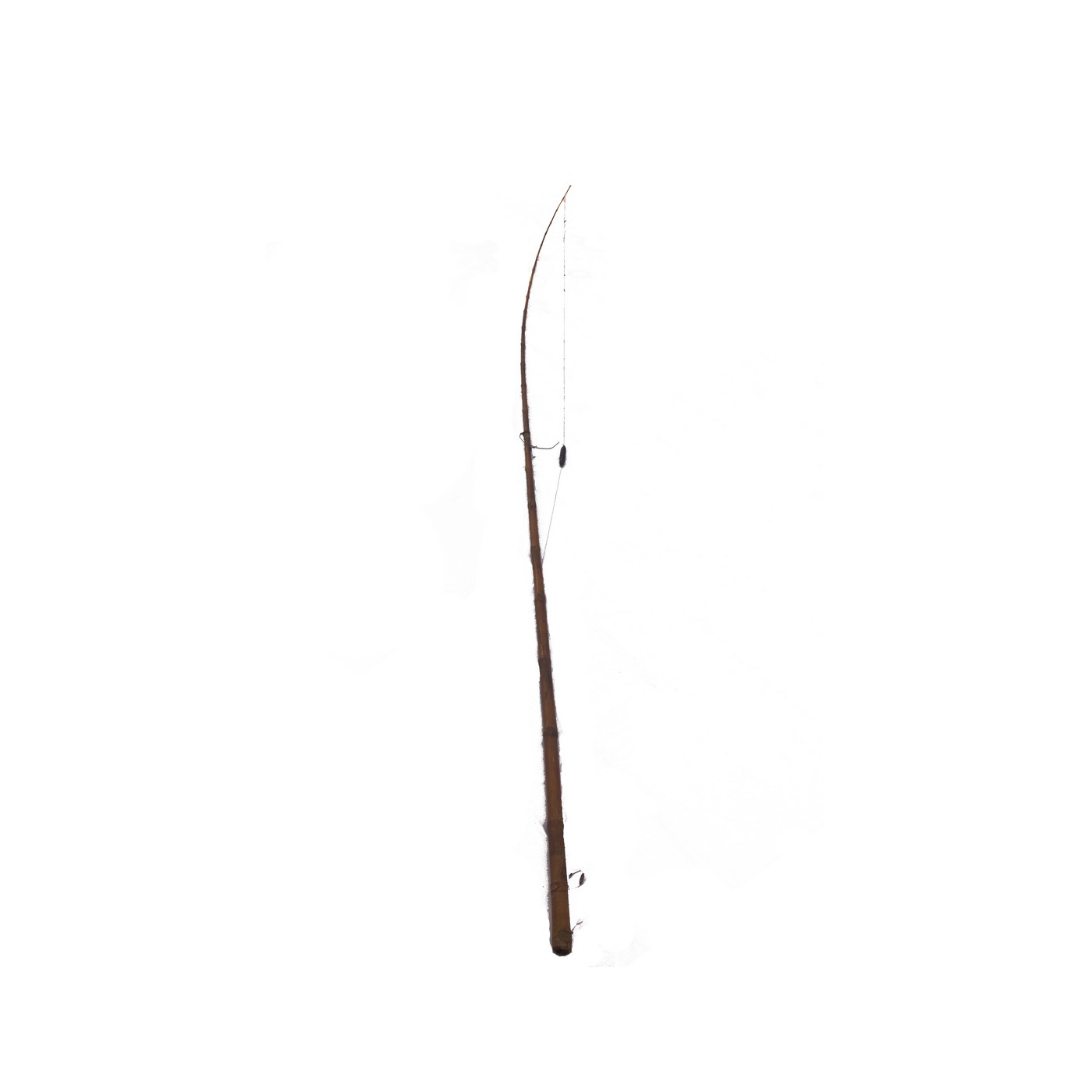 Bet Thok (anzol tailandês de puxão para peixe-cabeça-de-cobra) — um grande anzol forjado de arame, um protetor de chifre de búfalo, uma vara de bambu de 5 metros e um apoio em forquilha para a coxa