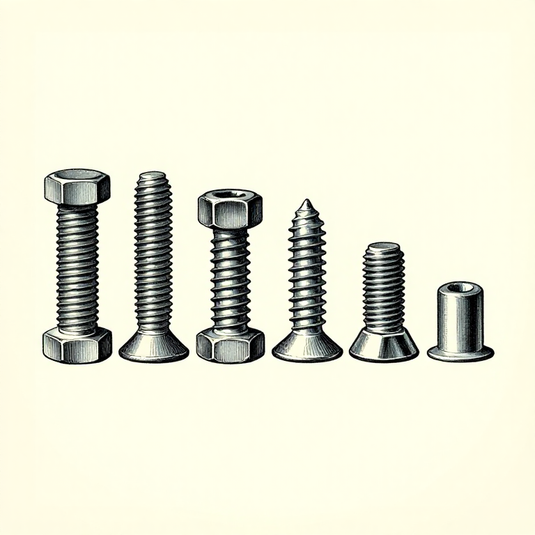 Choosing the Fastener: Screw, Bolt, Stud, Rivet