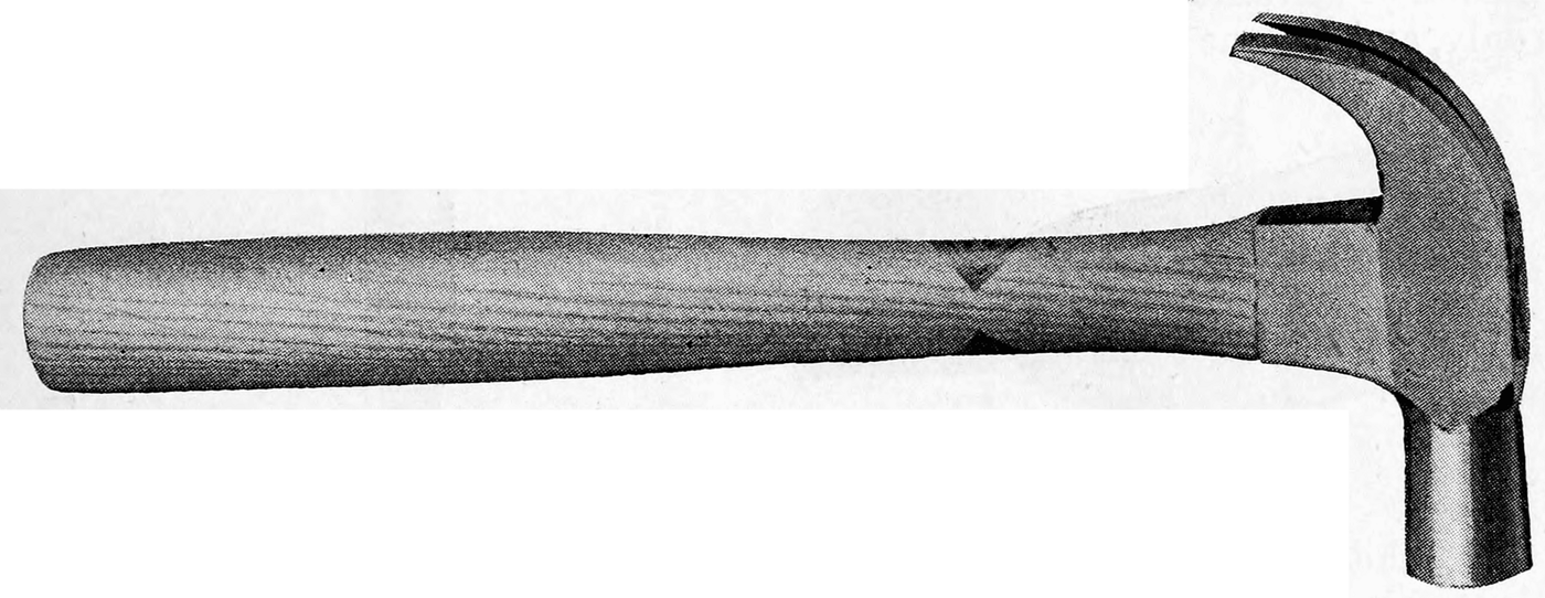 Claw Hammer: Drop-Forged Head, Turned Wooden Handle