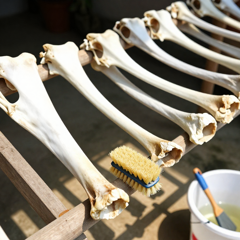 Cleaning and Degreasing Animal Bones