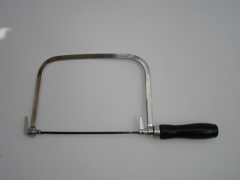 Coping Saw: Bent Frame, Pinned Blade and Handle