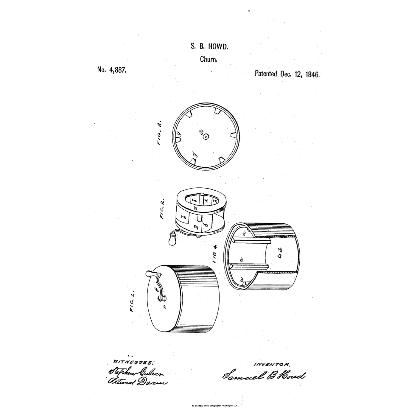 Draw-and-Throw Rotary Churn: Cream Drawn In at the End, Thrown Against Breakers