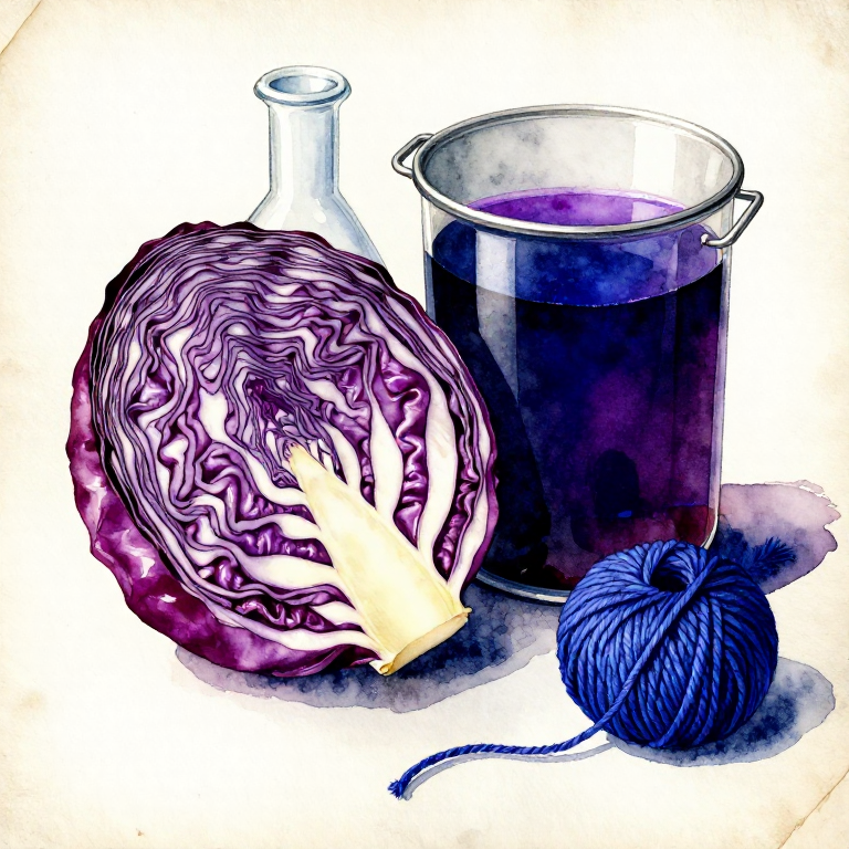 Dyeing Blue-Purple with Red Cabbage — The Kitchen-Chemistry pH Indicator Dye