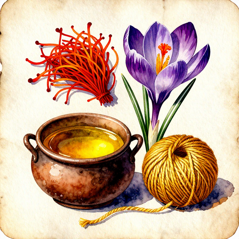 Dyeing Golden-Yellow with Saffron — The Most Precious Dye Spice in History