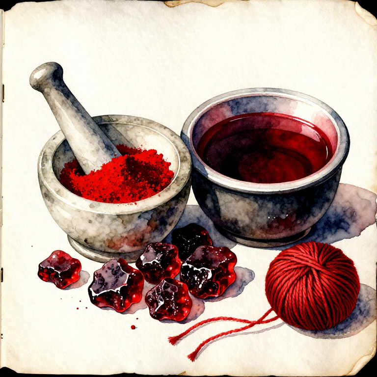 Dyeing Red with Dragon's Blood Resin — The Ancient Tree-Sap Pigment of the Spice Trade