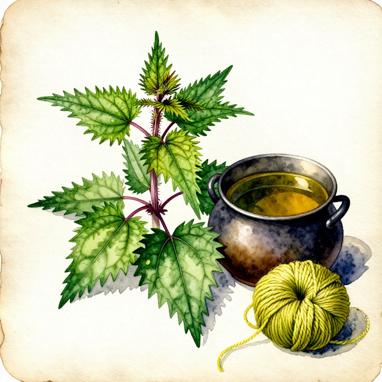 Dyeing Yellow-Green with Nettle — The Universal Wild Dye Plant