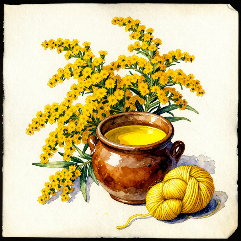 Dyeing Yellow with Goldenrod — One of the Best Wild-Plant Dyes in Nature