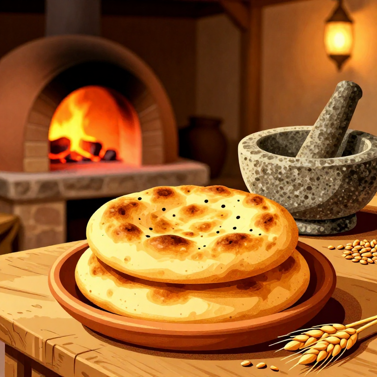 Egyptian Emmer Bread — Baking Emmer Wheat Flatbread in a Clay Oven