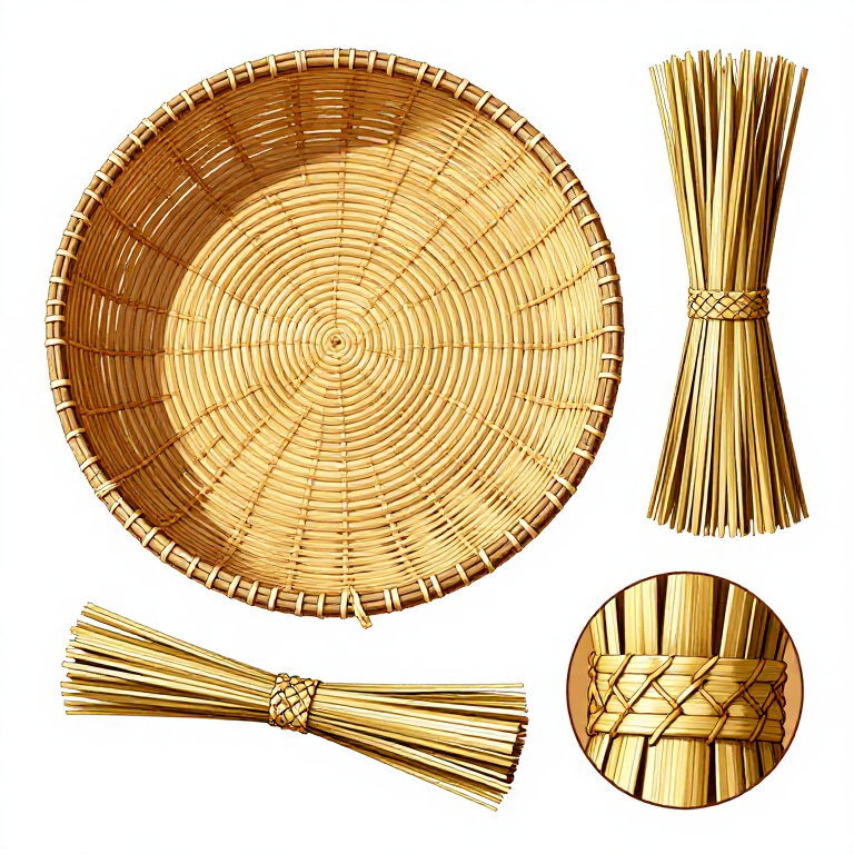 Egyptian Reed Basket — Weaving a Coiled Reed Basket
