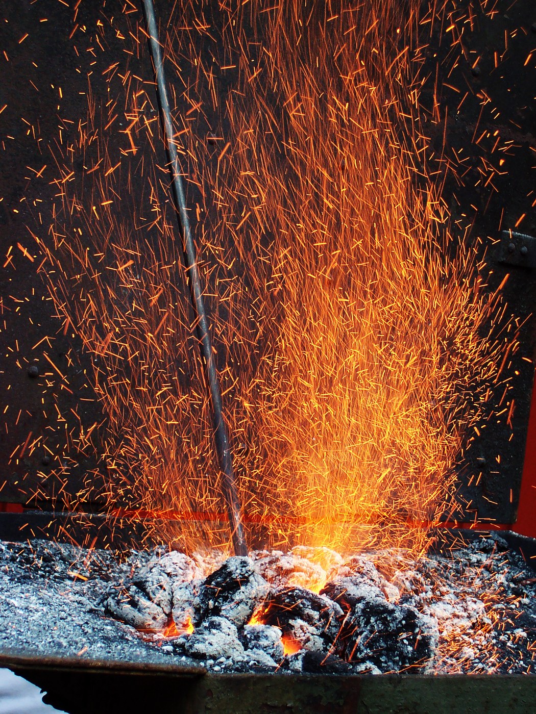 Forge Hearth of Mud Brick with a Clay Tuyere from the Back Wall