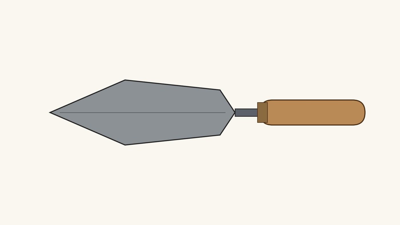 Garden Hand Trowel: a Scoop Blade Forged from Bar, Dished, on a Hardwood Handle