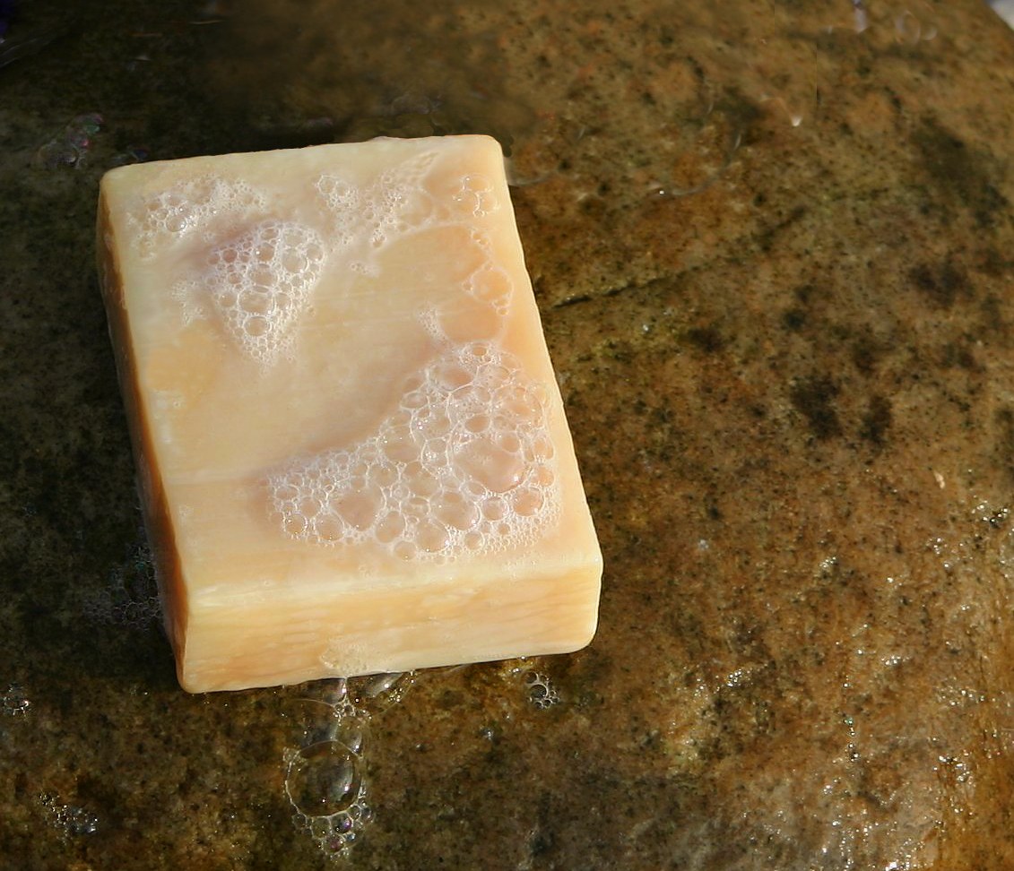 Hard Soap Boiled from Tallow and Soda Lye, Framed and Wire-Cut, Ure 1839