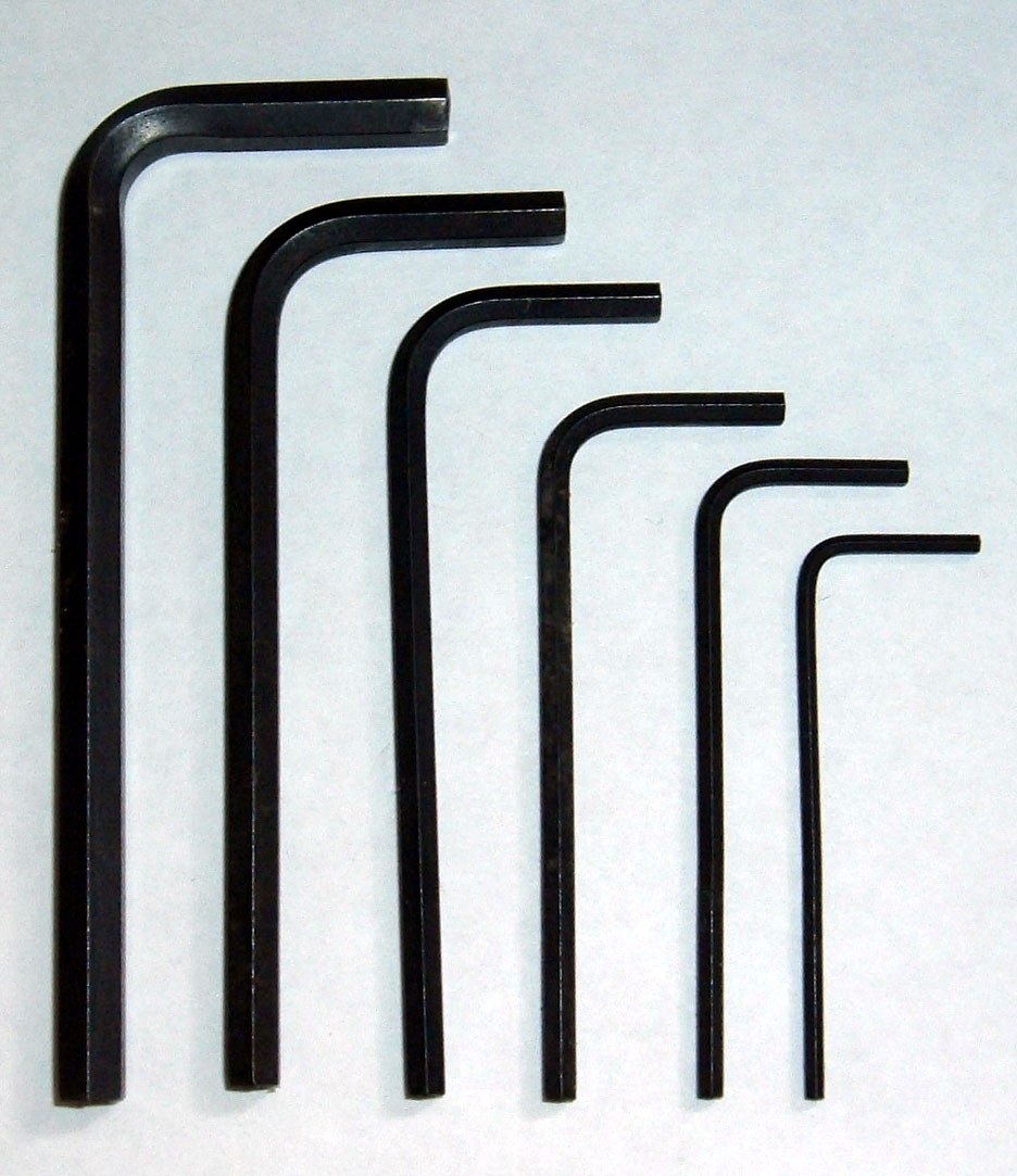 Hex Key Set: Hexagonal Steel Drawn, Bent and Hardened