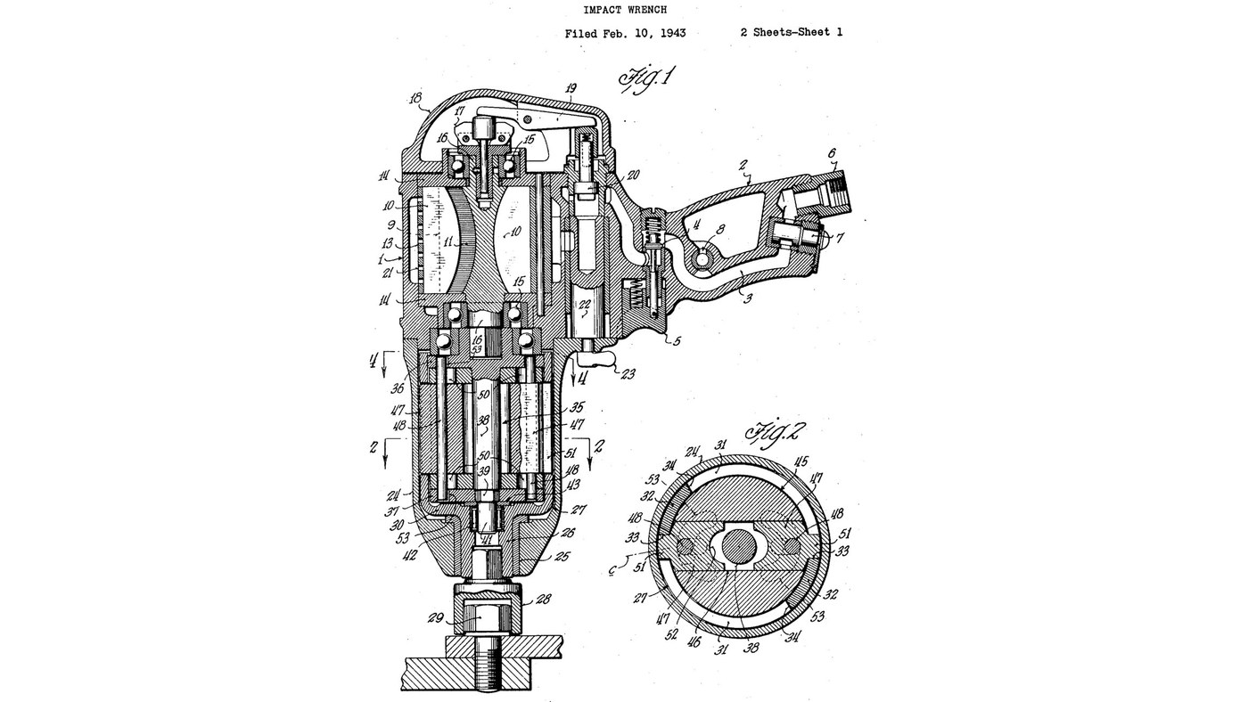 Impact Wrench: Centrifugal-Dog Clutch on a Reversible Air Motor