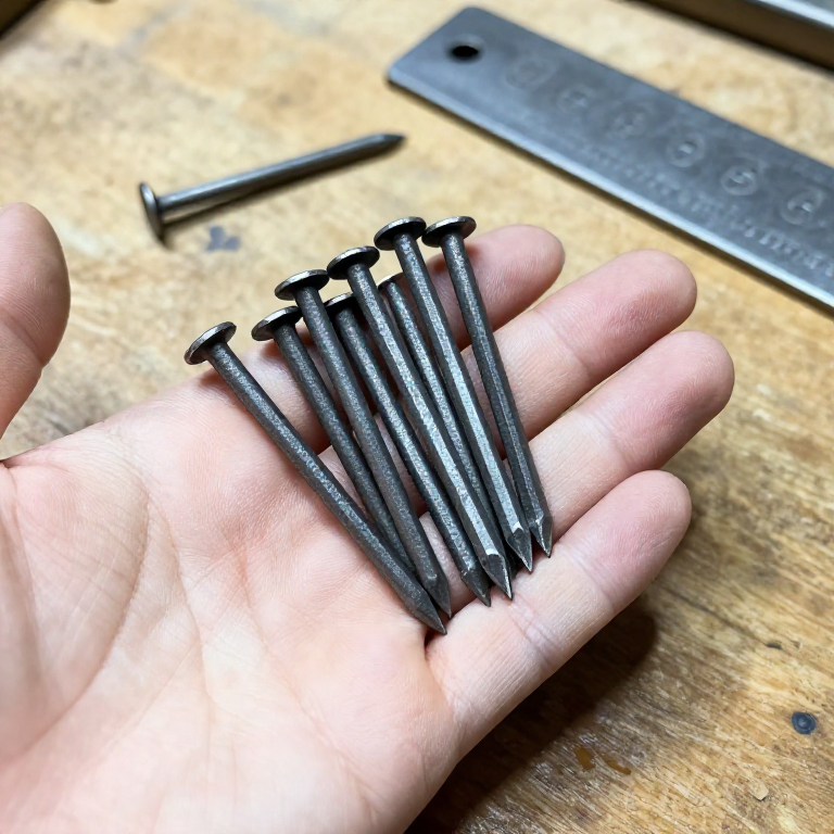 Forging Iron Nails by Hand — Drawing, Cutting, and Heading