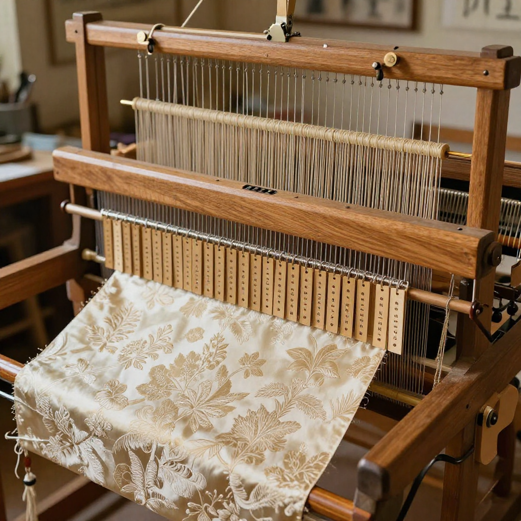 The Jacquard Mechanism — Punch Card Programmable Pattern Weaving