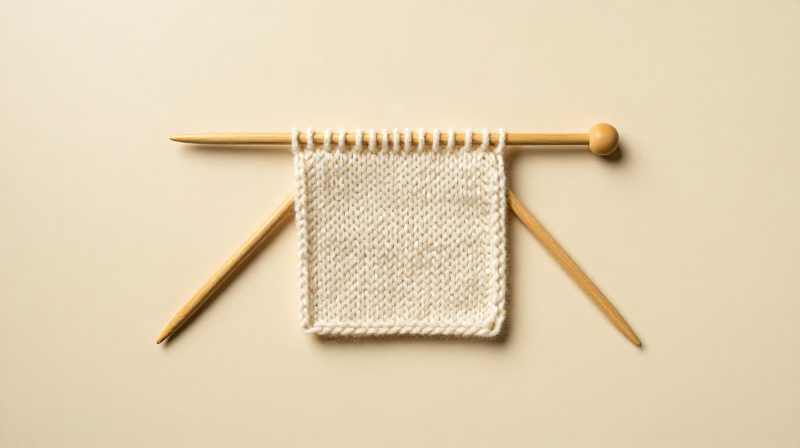 Knitting a Flat Swatch on Two Needles — The Knit Stitch and Garter Stitch
