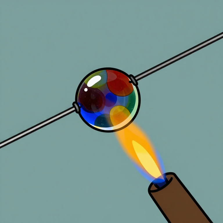 Making a Glass Bead on a Mandrel — Lampwork Beadmaking