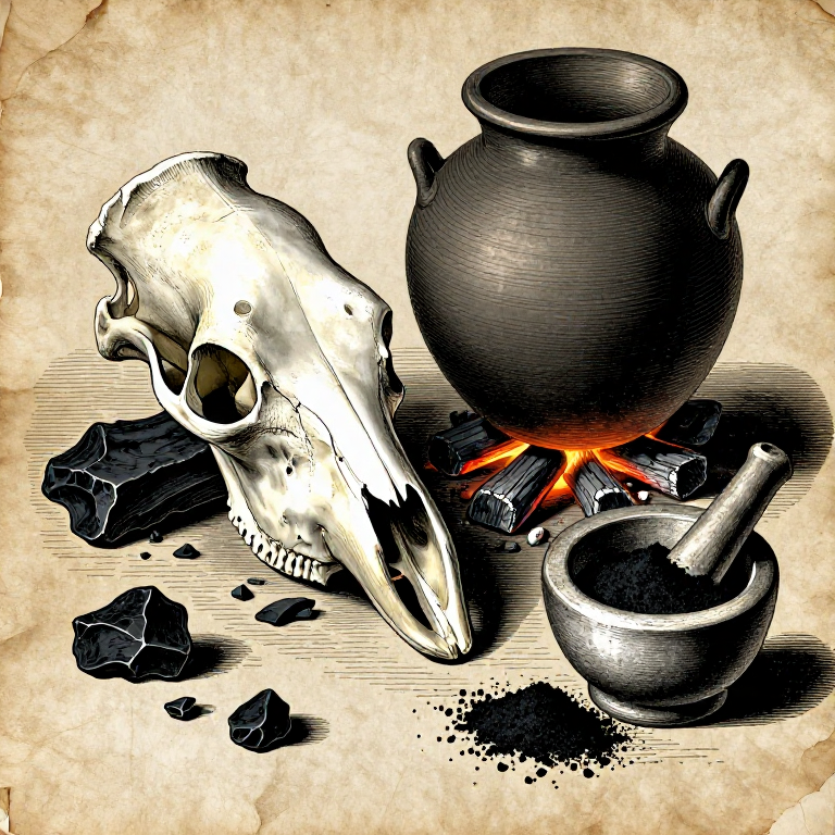 Making Bone Black Pigment — Calcining Animal Bones into the Warm Black of Old Master Painters