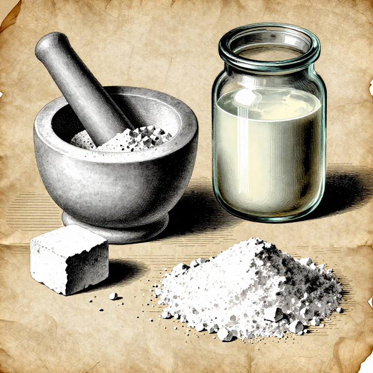 Making Chalk White Pigment (Whiting) — Grinding and Levigating Natural Chalk