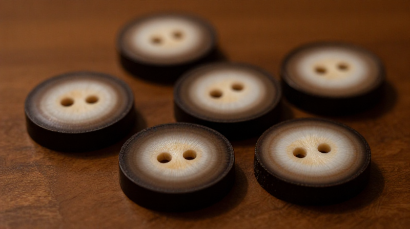 Making Deer Antler Buttons — Cross-Section Slices with Sewing Holes