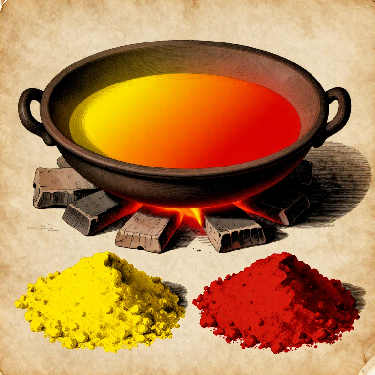 Making Red Ochre by Calcining Yellow Ochre — The Oldest Deliberate Pigment Transformation
